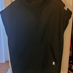 - Soul Cycle mesh vest with cowl neck